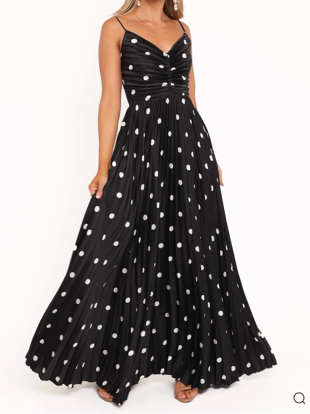 Petal & Pup Black and White Polka Dot Maxi Dress - Picture 4 of 5